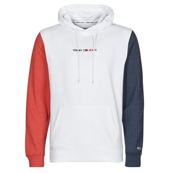 Image of Tommy Jeans TJM HALF AND HALF HOODIE mens Sweatshirt in Multicolour - Sizes XXL,S,M,L,XL,XS,UK XS,UK S,UK M,UK L,UK XL,UK XXL