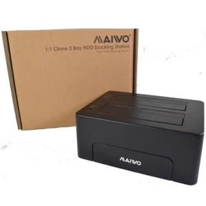 Image of Maiwo Dual Bay 2.5 / 3.5" USB 3.0 Hard Drive Dock and Clone