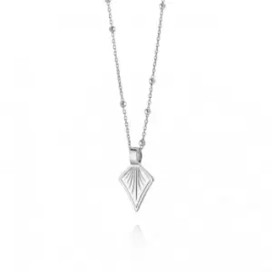 Image of Palm Leaf Bobble Chain Sterling Silver Necklace WN02_SLV