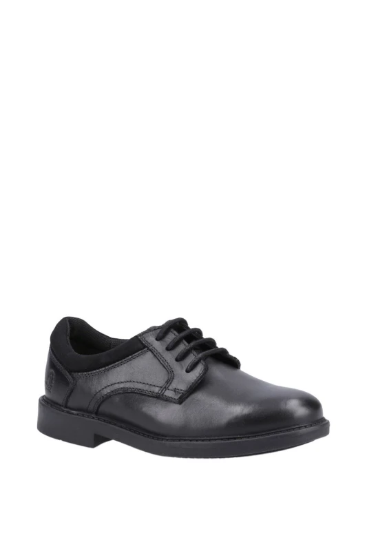 Image of Hush Puppies Mens Tommy Senior Shoe in Black Size: 3 Black Male 3