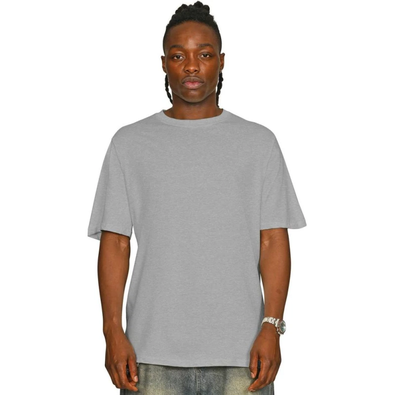 Image of Casual Classics Mens Core 180 Combed Ringspun Cotton Regular T-Shirt in Grey Size: XS Grey Male XS