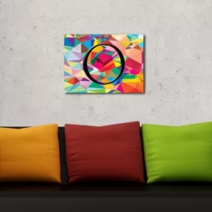 Image of 3040CS-90 Multicolor Decorative Canvas Wall Clock