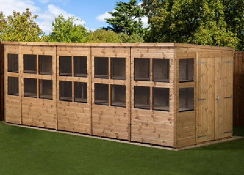 Image of Empire Sheds Empire Pent Potting Shed 18X6 Double Door