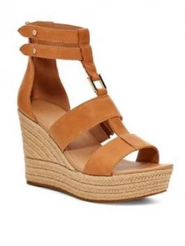 Image of UGG Kolfax Wedge Sandal - Almond , Almond, Size 8, Women