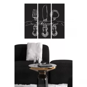 Image of MDF176345567 Multicolor Decorative MDF Painting (3 Pieces)