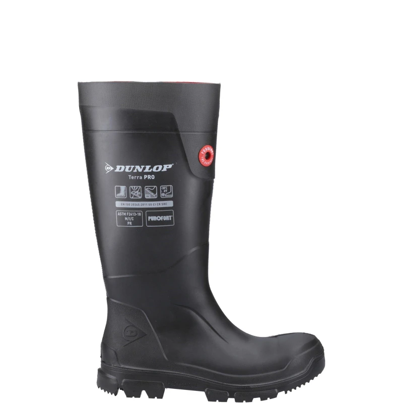 Image of Dunlop TerraPro Full Safety Wellington - Black 7