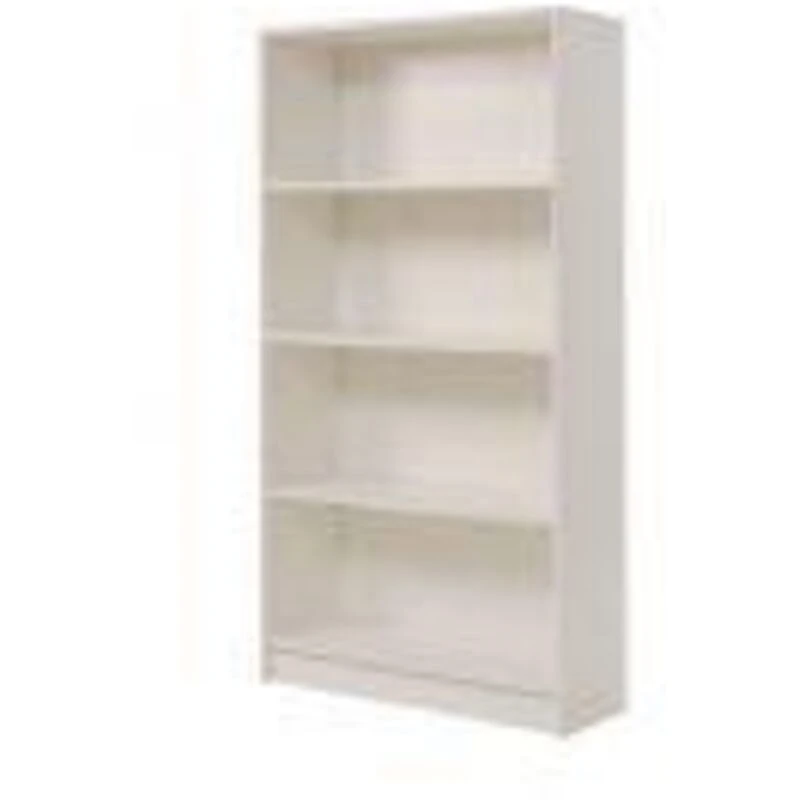 Image of Timber Art Design 4 Tier Bookcase Tall Display Shelving Storage Unit Wood Furniture White