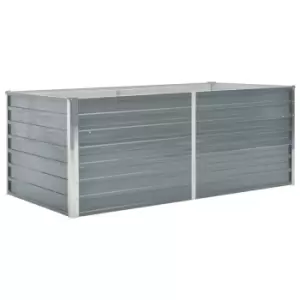 Image of Vidaxl Raised Garden Bed 160x80x45cm Galvanised Steel Grey