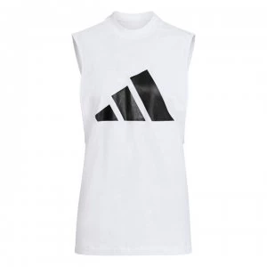 Image of adidas 3Bar Mesh Tank Ladies - White