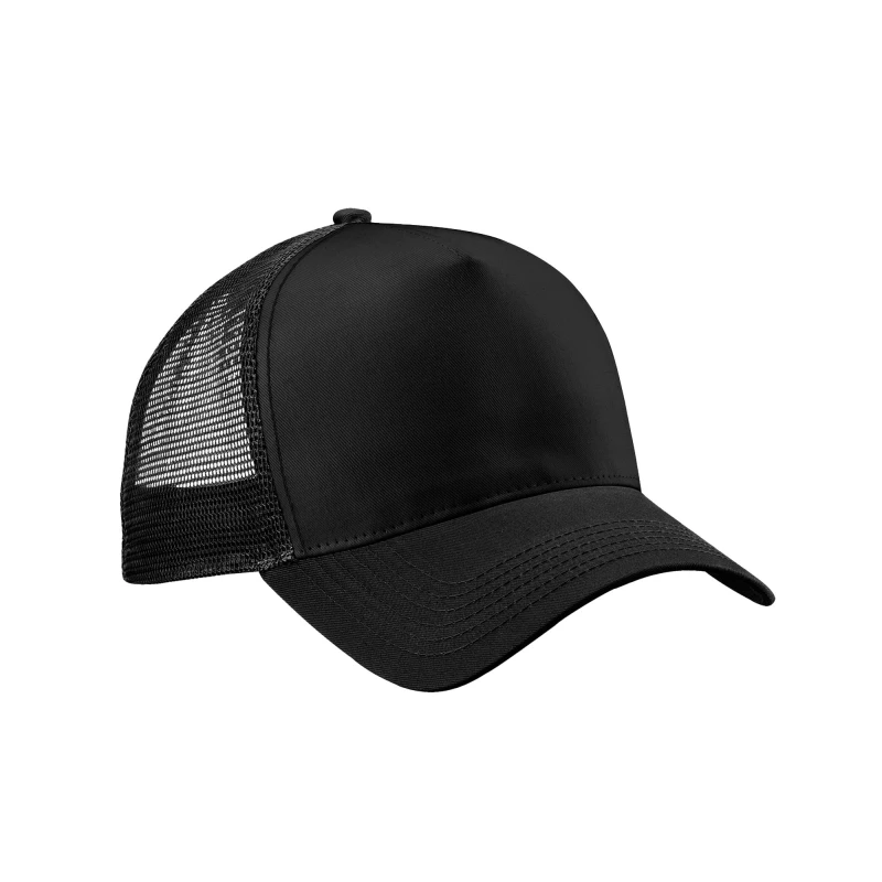Image of Beechfield Beechfield Men Snapback Trucker Cap in Black One Size Male 5063377407945