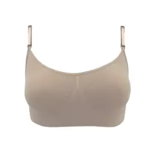 Image of Silky Womens/Ladies Dance Seamless Clear Back Bra (1 Garment) (Medium) (Nude)