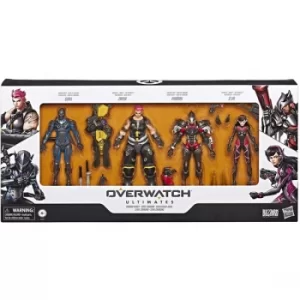 Image of Overwatch Ultimates 4 Pack Carbon Fiber Action Figure Set