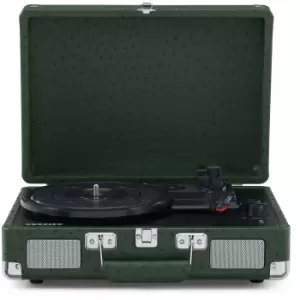 Image of Cruiser Plus Deluxe Portable Turntable - With Bluetooth Output - Green Ostrich