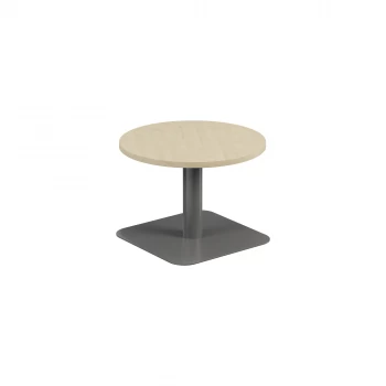 Image of Contract 600mm Low Table - Maple Top and Silver Legs