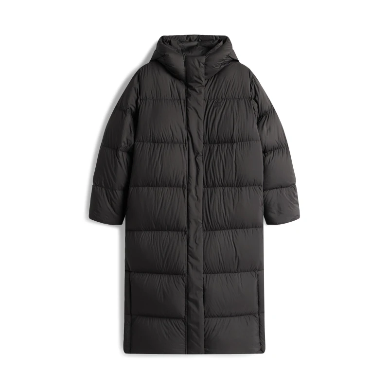 Image of Tommy Hilfiger Womens Down Long Puffer Jacket Black female 8 (XS)