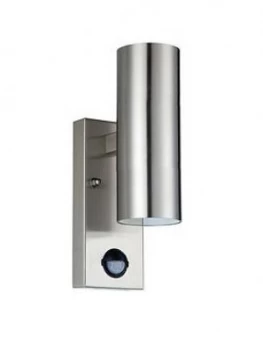 Image of Luceco Exterior Stainless Steel Gu10 Up/Down Pir Wall Light Ip54