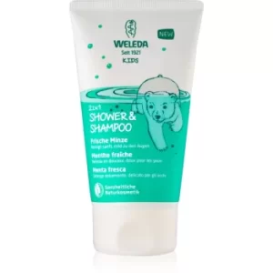 Image of Weleda Kids Magic Mint Shower Cream and Shampoo for Children 2 in 1 150ml