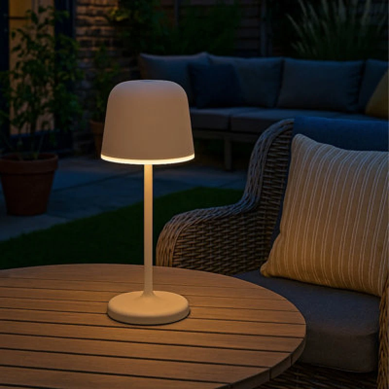 Image of Eglo Mannera - S Portable Sandy-Coloured LED Outdoor Table Lamp