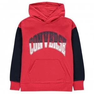 Image of Converse Block Hoodie Junior Boys - Red