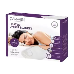 Image of Carmen Single Heated Under Blanket, white