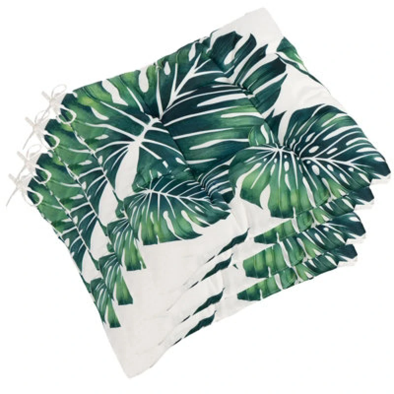 Image of OHS OHS 2 Pack Seat Pads Water Resistant Garden Chairs Cover Outdoor Cushions in Green Size: 40cm x 40cm Green 40cm x 40cm Unisex 5027434196128