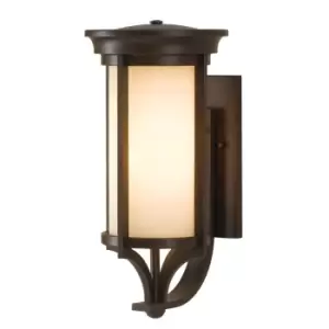 Image of Outdoor IP44 Wall Light Heritage Bronze LED E27 100W