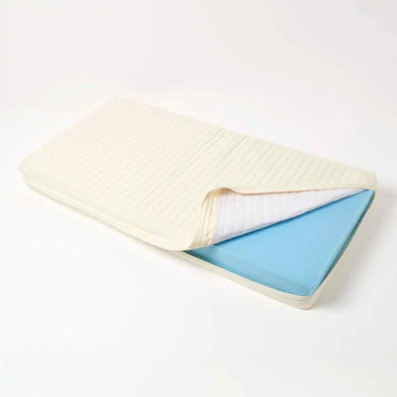 Image of Homescapes Cream Quilted Cotton 2 Seater Orthopaedic Booster Cushion Cover