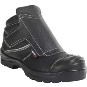 Image of PB94C Mens Black Welders Safety Boots - Size 12 - Black - Perf