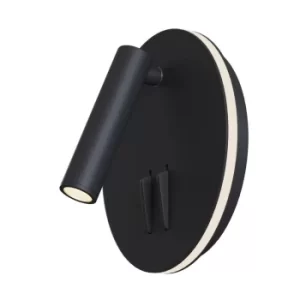 Image of Ios 176 Reading Integrated LED Wall Lamp Black