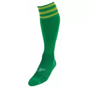 Image of Precision Childrens/Kids Pro Football Socks (12 UK Child-2 UK) (Green/Gold)
