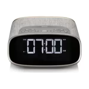 Image of VQ Lark Bedside DAB Radio & Alarm Clock in Grey & Oak