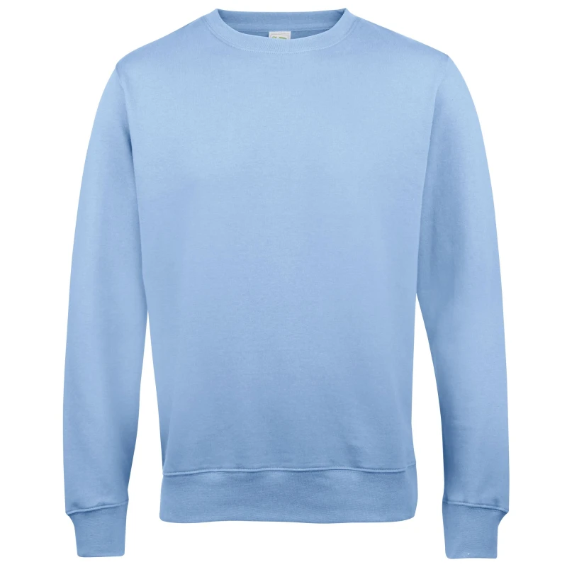 Image of AWDis AWDis Just Hoods Crew Neck Plain Sweatshirt (280 GSM) in Blue Size: X-Small Blue XS Unisex 5055805499608
