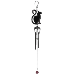 Image of Black Cat Profile Windchime