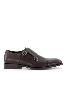Image of Dune London Schemer Monk Shoes - Brown, Size 9, Men