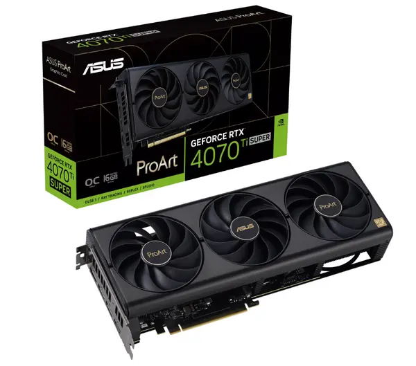 Image of Asus ProArt GeForce RTX 4070 Ti SUPER 16GB GDDR6X OC Edition Graphics Card