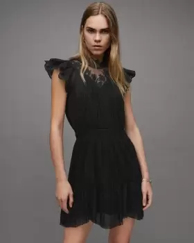 Image of AllSaints Azura Tulle Lace Dress