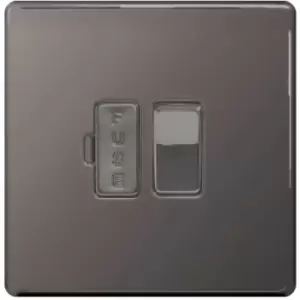 Image of BG Black Nickel 13A Switched Fused Connection Unit - Black