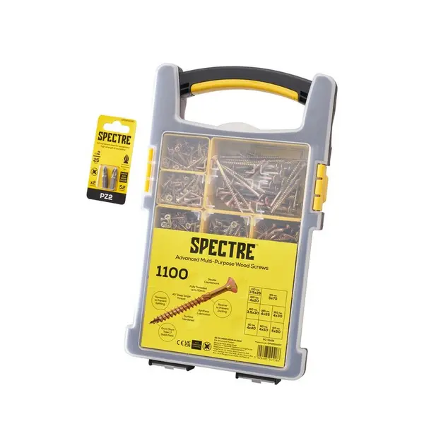 Image of Forgefix Spectre 1100 Piece Advanced Wood Screws Kit OPSPE1100Y
