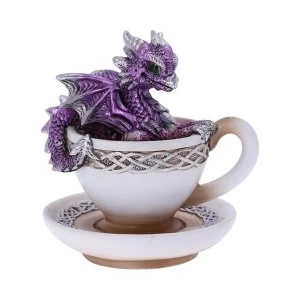 Image of Dracuccino (Purple) Dragon Teacup Figurine