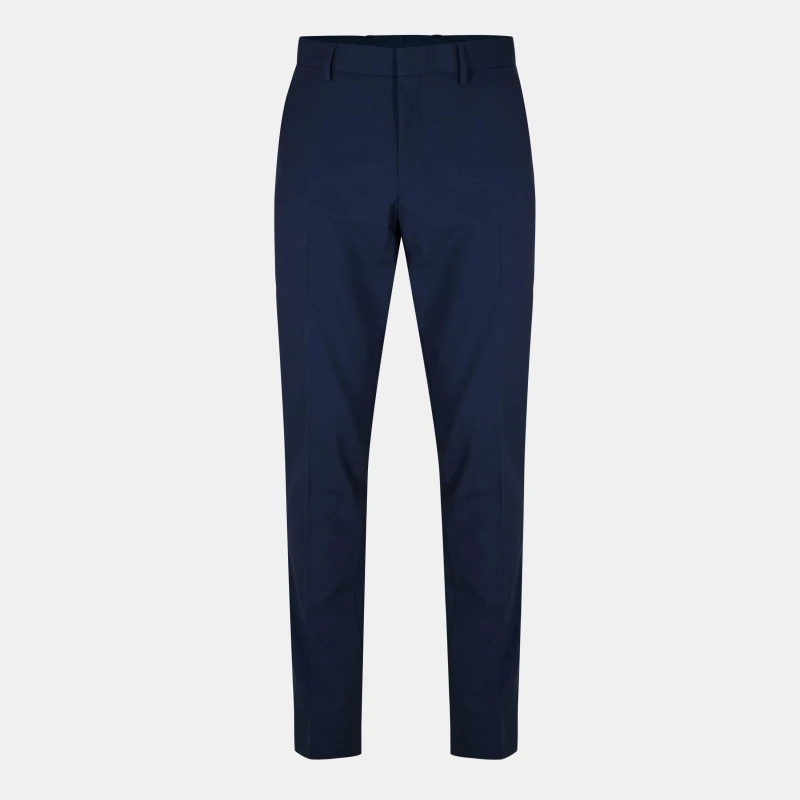 Image of Boss Mens H Genius Mm Straight Leg Trousers Open Blue male S