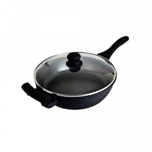 Image of Denby Cast Aluminium Deep Frypan With Glass Lid 24Cm X 6.5Cm