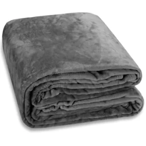 Image of Fleece Blanket Dark Grey 200x150cm