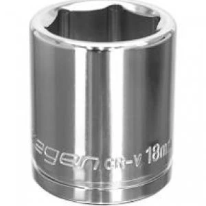 Image of Genuine SEALEY S3818 WallDrive® Socket 18mm 3/8Sq Drive