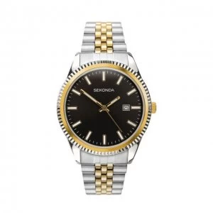 Image of Sekonda Black And Two-Tone Gold Watch - 1836 - multicoloured