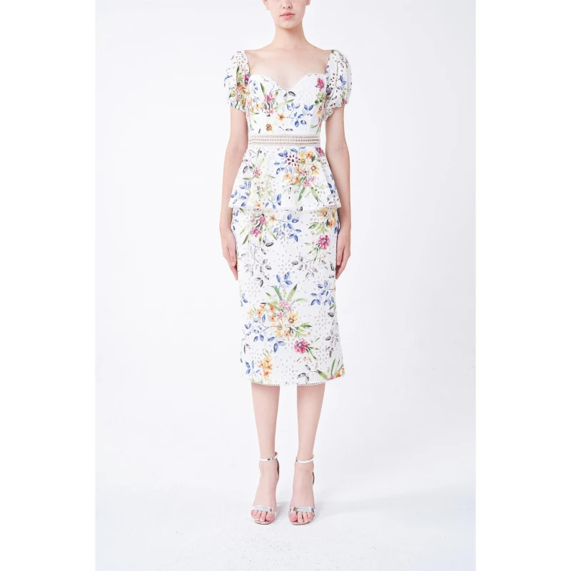 Image of True Decadence TRUE Wrap Dress White Flor Brod female 8 (XS)