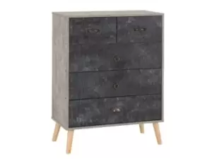 Image of Seconique Nordic Concrete Effect 32 Drawer Chest of Drawers