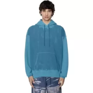 Image of Diesel Front Dye OTH Hoodie Mens - Blue