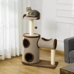 Image of Pawhut Cat Tree Tower Activity Centre - Brown