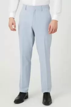 Image of Tailored Fit Pale Blue End On End Suit Trousers