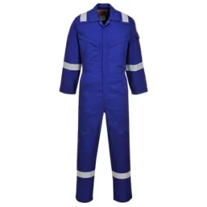 Image of Biz Flame Mens Flame Resistant Super Lightweight Antistatic Coverall Royal Blue Extra Small 32"